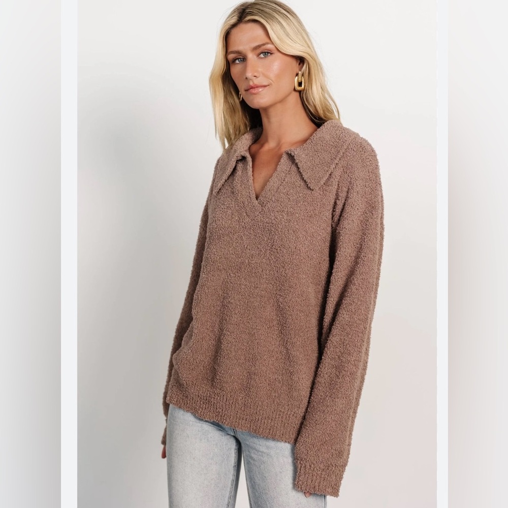 NWT Women’s Baltic Born Lockwood long sleeve over size sweater cozy taupe med